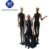 Female Mannequin Body Gold Head Hands