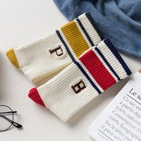 Caramella breathable custom knitted ankle tube student mens socks