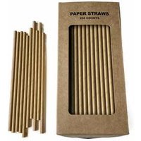 Bar Accessories Diameter 6mm 8mm 10mm Kraft Paper Material Paper Straw For Drinks 250pcs