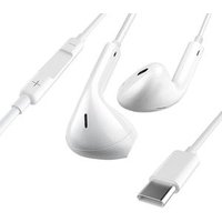 wholesale mobile type c plug in-ear earphone 120cm high quality wired type-c earbuds with mic logo customized for xiaomi/huawei