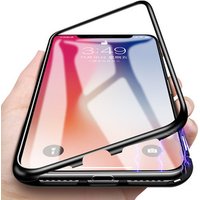 Tempered Glass Back Cover Magnetic Case For iPhone X Case
