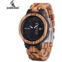 Hot selling BOBO BIRD Men Date Luxury Brand Wooden bracelet fashion Watch