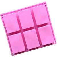 Eco Friendly Rectangle 6 Cavity Silicone Soap Mould