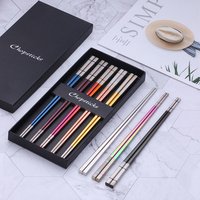 Rose Gold Titanium Stainless Steel Chopsticks Set