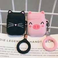 Novelty Cartoon Silicone Protective Air Pods Case Cover Cute Animal Case Cover for Wireless Bluetooth Airpods