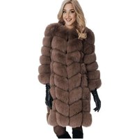 Fox Fur Long Style Coat