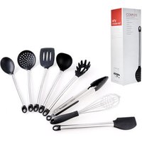 Nonstick Utensils Cooking Tools Black silicone 8 piece kitchen utensil set