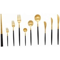 Gold Handle Flatware Set