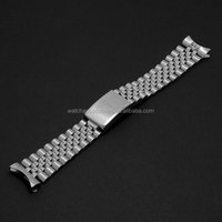 hot sales custom watch strap silver/plated gold /plated rose gold solid stainless steel jubilee watch band 18mm 20mm 22mm