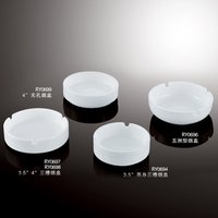 Hot sale hotel pure white ceramic porcelain ashtray