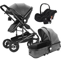 3 In1 Baby Stroller High Landscape Can Sit and Lie Shock Baby Stroller Four Wheel Stroller Easy Folding Cart