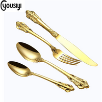 Baroque Style Stainless Steel Flatware Set