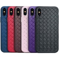 Senlancase Braided Weave Grid Silicone TPU Phone Case For iPhone XS Max Back Cover