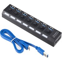 Individual power switches 7 Port USB 3.0 Hub 7 port
