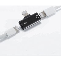 Alipaba High Quality 2 in 1 Jack Charger Earphone Audio Adapter For iPhone Splitter Headphone
