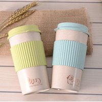 Rice Husk Travel Coffee Mug Wheat Lid