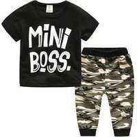 Cotton T Shirt & Camouflage Harem Pants Set