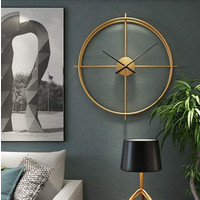 Gold color minimalist Industrial style clock