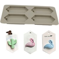 4 Cavity Hexagon Aromatherapy Plaster Crystal Epoxy Silicone Mold with hole resin silicone mould for plaster