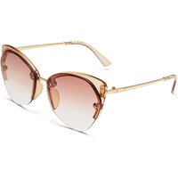 No MOQ fashion half frame cat eye sunglasses new womens sunglasses 2019