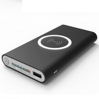 QI Wireless Charger Power Bank Dual USB Ports Charger Power Bank 10000mah Built-in Wireless Fast Charge For Phone
