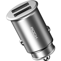 Rock Zinc Alloy Mini Dual USB 4.8A Fast Charging Car Charger For Iphone Xs Xr For Huawei Mate 20 Pro Metal Mini Charger Car