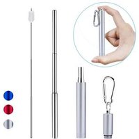 Portable Folding Stainless Steel Reusable Straw Case