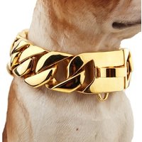 32mm Durable Stainless Steel Heavy Chain Dog Collar Large Dogs