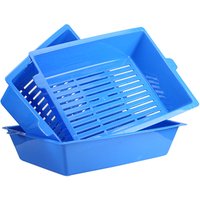 Cat Clean Up products self cleaning sturdy 3 Tray Sifting System Indoor Pet Cat Toilet plastic tray Cat Litter Box liner