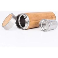 Double Wall Vacuum Stainless Steel Bamboo Tea Tumbler