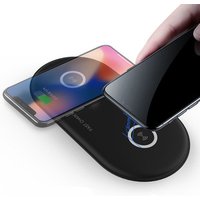 Dual Charger Pad 2 in 1 Qi Wireless Charger 7.5W 10W Fast Wireless Charging For Smart Phone Free Shipping's Items