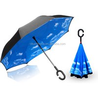 Patterned Double-Layer Inverted Car Umbrella