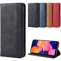 Classic PU Leather Magnetic Flip Cover Wallet Case for Samsung Galaxy A10 SM-A105F