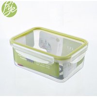 PUYE 1200ML Rectangle Microwave Airtight Food Storage Container Plastic Lunch Box with TPE Sealing Ring with Lock Lid