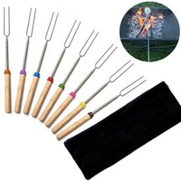 8 Piece Stainless Steel Extendable BBQ Roasting Sticks