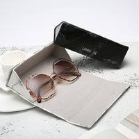 Medium gold leather folding eyewear case/sunglasses case/spectacles box