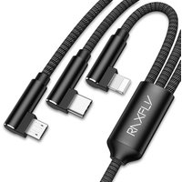Free Shipping RAXFLY L Type Data Transfer 3In1 Usb Charging Cable Compatible For iPhone And For Android