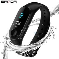 SANDA M3 New Smart Sports Watches Color Screen Pedometer fitness Bluetooth Smartwatch For Men Women Bracelet Wristwatch IP67