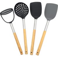 Hot Sell Kitchenware 4 Piece Nylon Cooking Sets Slotted Turner Spoon