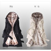 ecowalson Thicken Warm Hooded Parka Overcoat