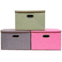 Wholesale Large Capacity Cotton Linen Foldable Home Clothing Toys Storage