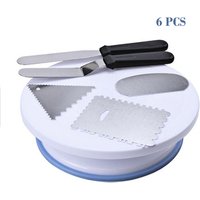Amazon Hot Sell China Suppliers Baby Safe Product DIY Plastic Cheap Wedding Rotating Cake Stand Decorating Turntable Sets