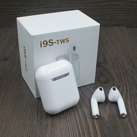 OEM i9s bluetooth earphone manufacturers wireless earphone compatible for iphone and android devices