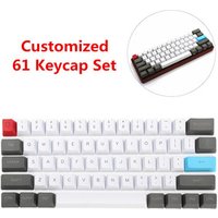 Keycap 61 ANSI Keyset OEM Profile Thick PBT Keycap Set For Mechanical Gaming Keyboard Office Keyboard