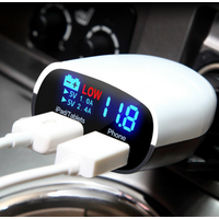 LED car battery electronics display current digital show power charger USB car charger