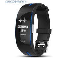 Multi function ECG&PPG Monitoring P3 Smart Watch Real time Heart Rate Blood Press Monitor Fitness Tracker with Curved screen
