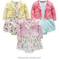Romper Cardigan Set Colourful Print