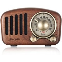 retro wood portable sd card mp3 fm vintage radio with wireless bluetooth speaker