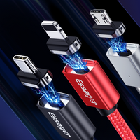 3 in 1 Micro USB Magnetic Magnet Quick 2.4A USB 3A Type C Cable for Xiaomi Samsung Mobile Phone 8-PIN