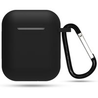 Newest top sale for airpod silicone case with anti lost metal hook for Air Pods wireless headphone accessories